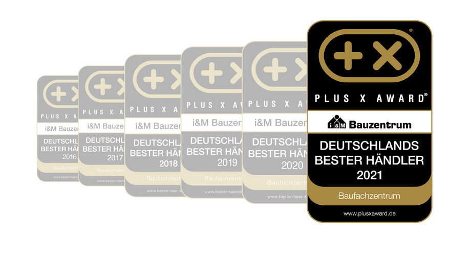 plus-x-award-Deutschlands bester Baufachhändler i&M Bauzentrum Deutschlands bester Baufachhändler